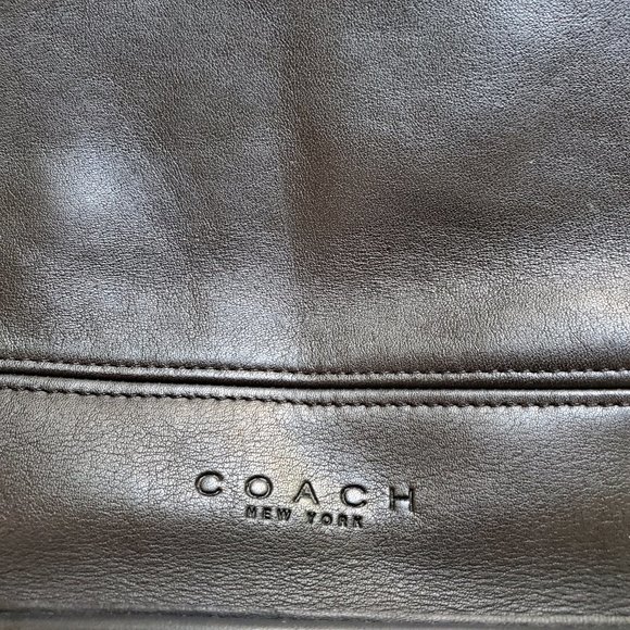 Vtg Black Coach Leather Bucket Shoulder Handbag Purse C8C-4241 - Picture 5 of 14